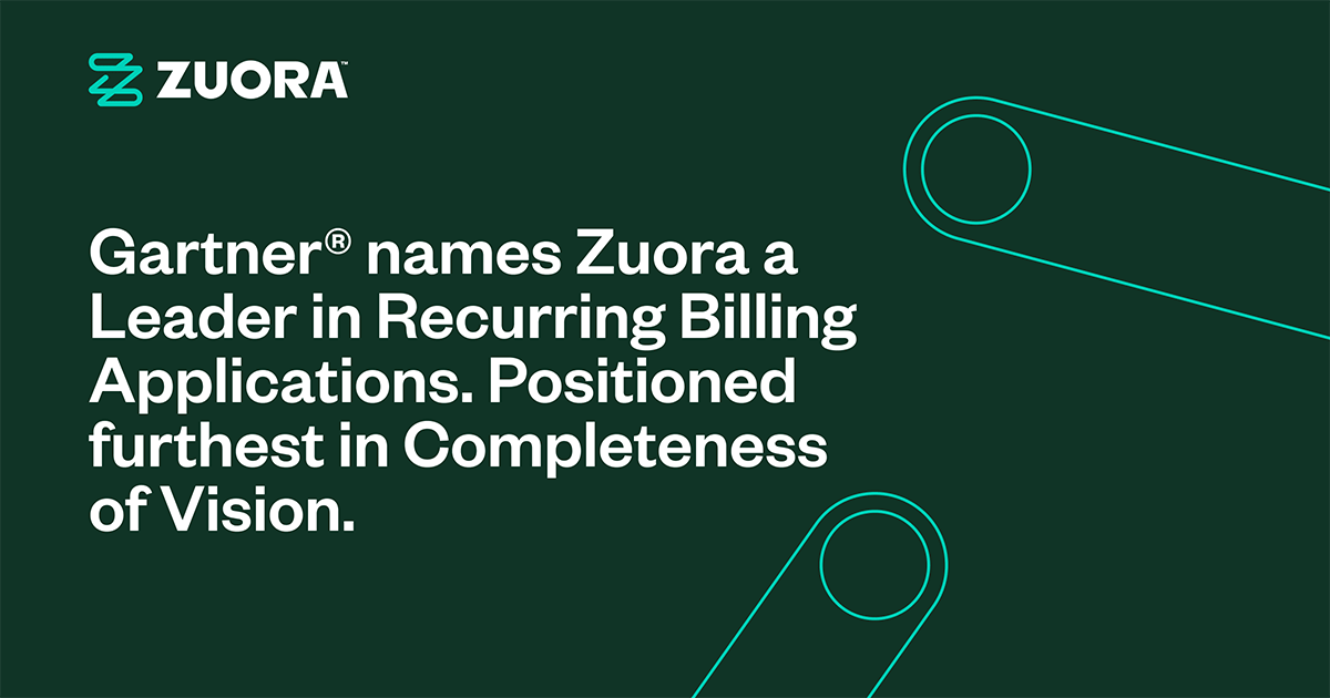 2024 Gartner® Magic Quadrant™ for Recurring Billing Applications Zuora