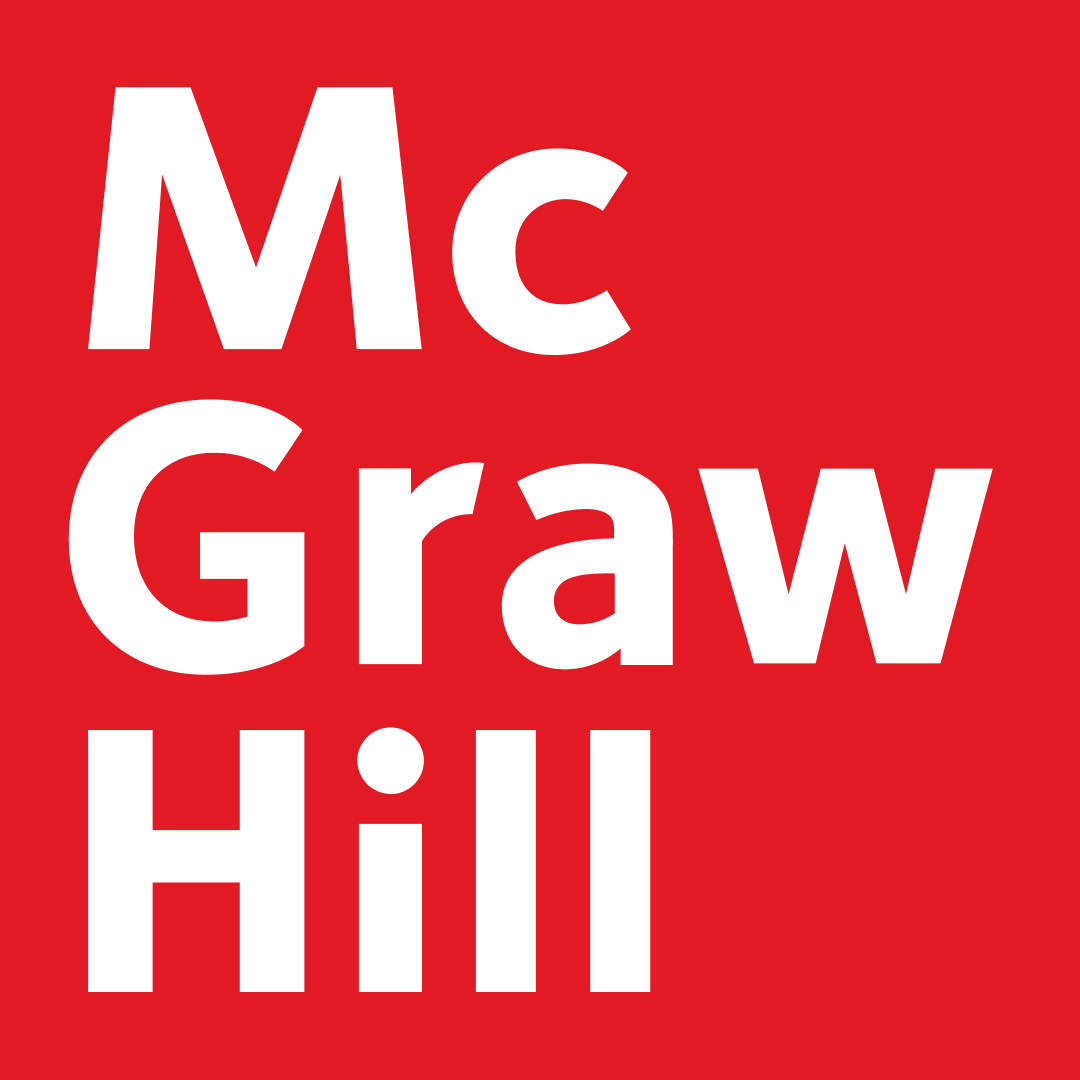 McGraw Hill logo with white text on a red background.