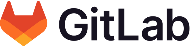 GitLab logo featuring an orange geometric fox head next to the word "GitLab" in black text.